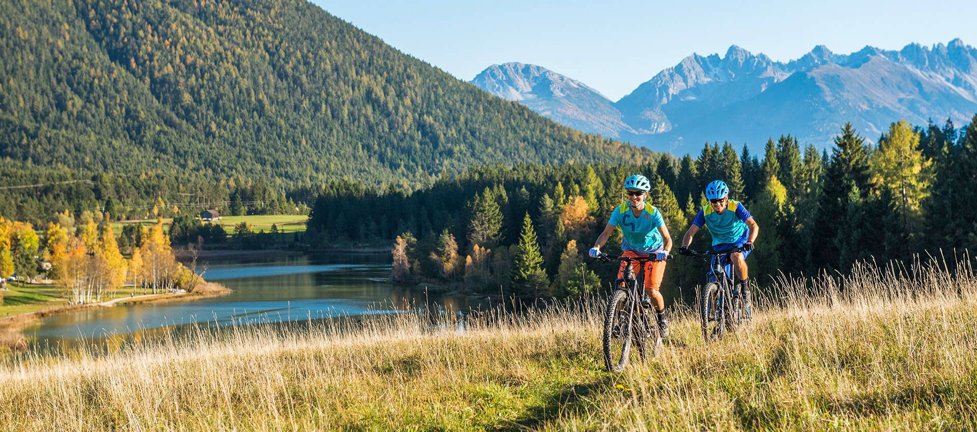 E-biking at the Wildsee in Seefeld